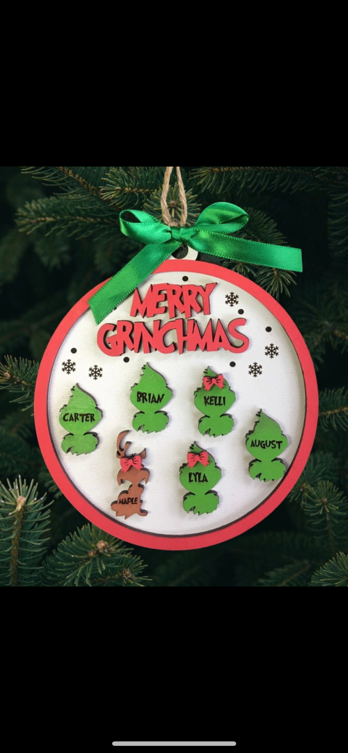 LARGE Grinch ornament