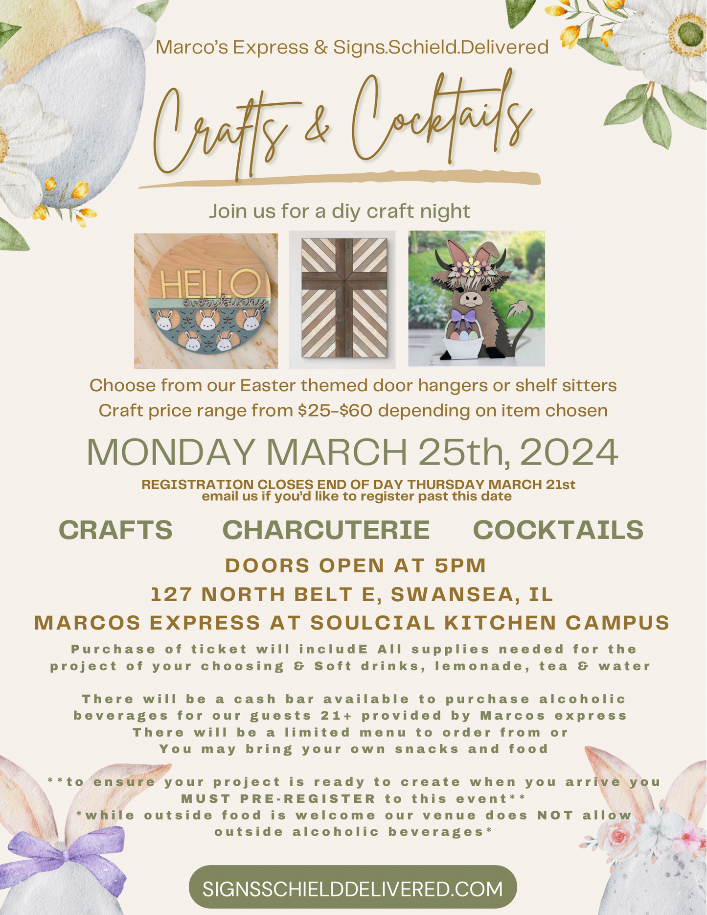 March 25 craft night