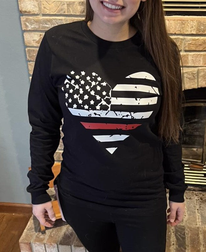 Long Sleeve Thin Line Shirt