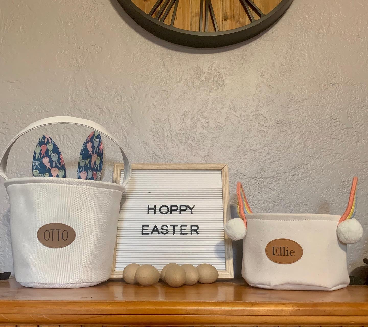 Bunny ears easter basket
