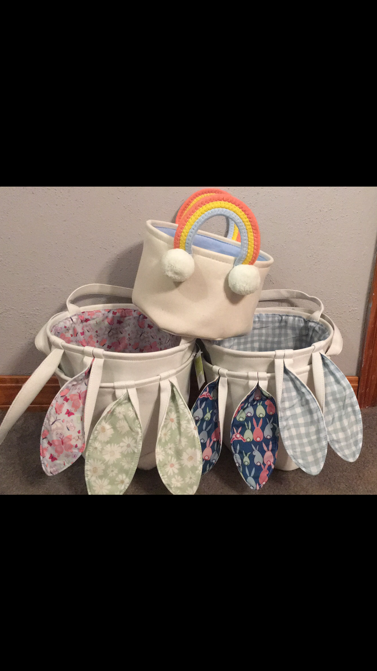 Bunny ears easter basket