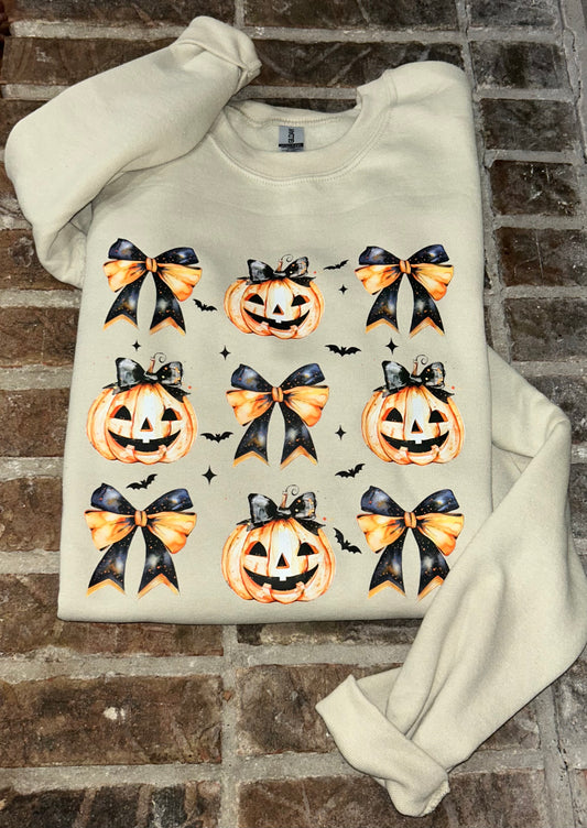 Pumpkin & bows sweatshirt